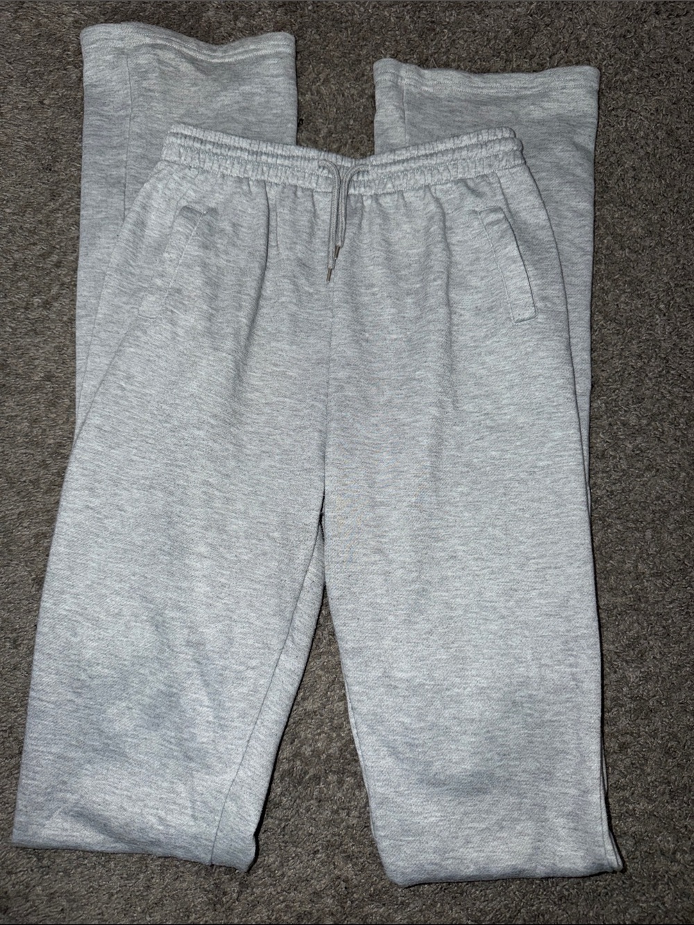 Women's Stacked Sweat Pants - Light Gray Cozy Fit